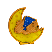 Lampe enfant lune ourson